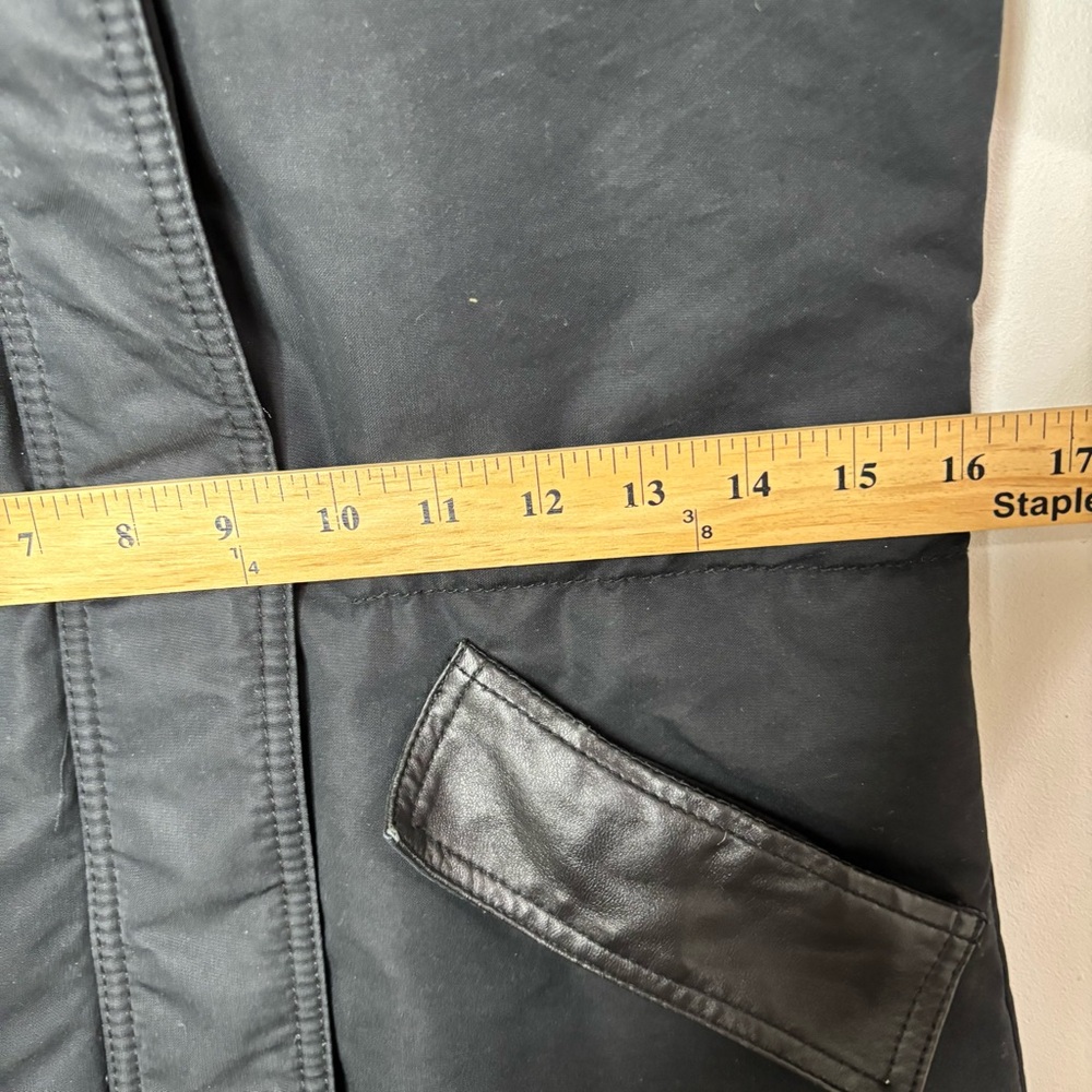 Barneys New York Women’s XS Black Winter Parka Coat Faux Fur Hood Quilted Zip - Picture 10 of 16